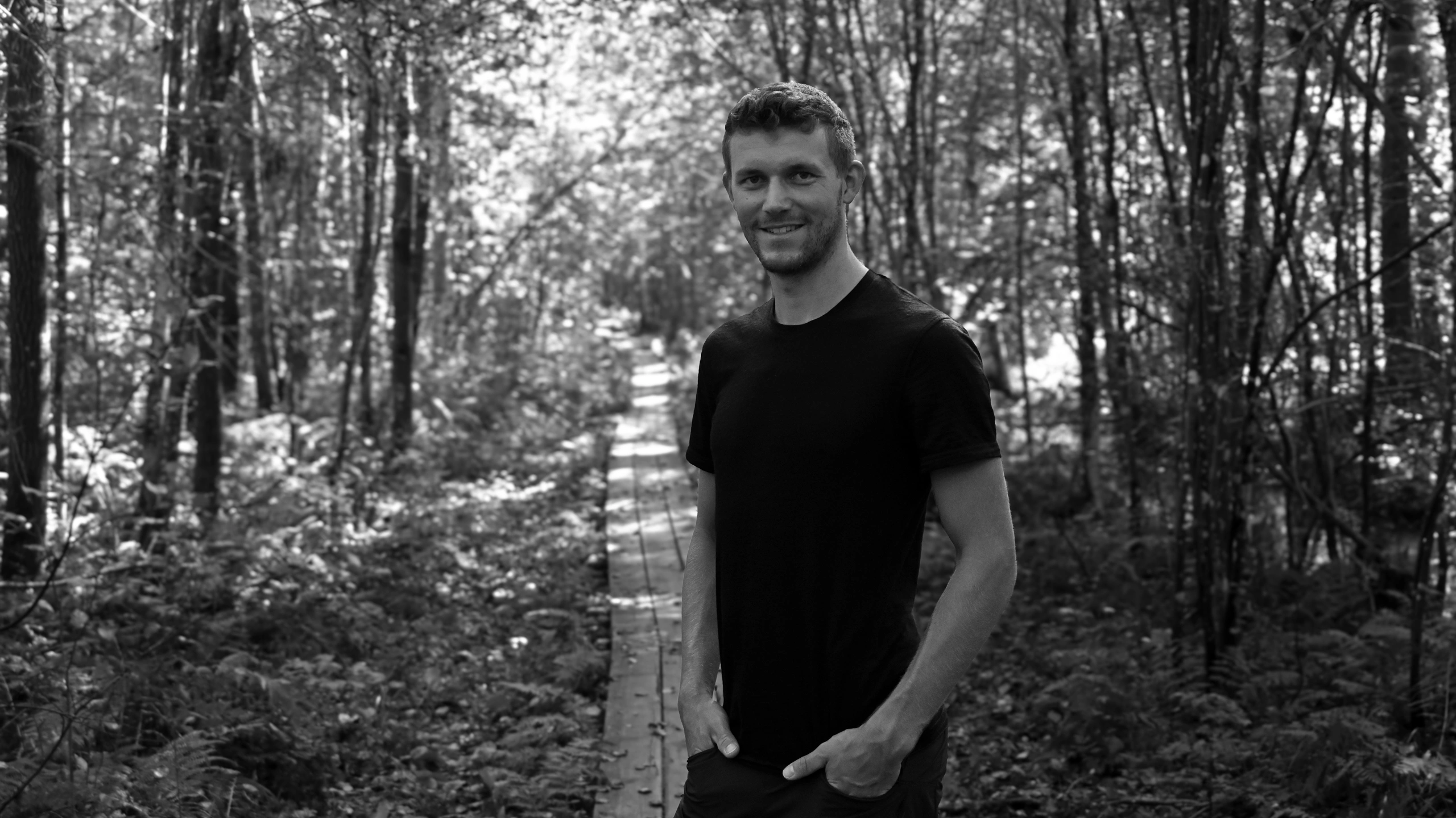 Portrait des Gründers Schwarz-Weiß Portrait des Gründers der Firma Gruenwerk.